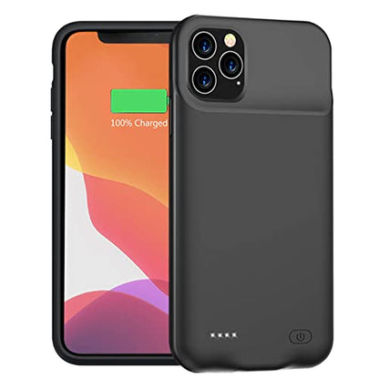 Battery Case for iPhone 11 Pro Max, 10000mAh Ultra Thin Portable Protective Smart Charging Case Compatible with iPhone 11 Pro Max (6.5 inch) Rechargeable Extended Battery Charger (Black) - size: iPhone 11 Pro Max