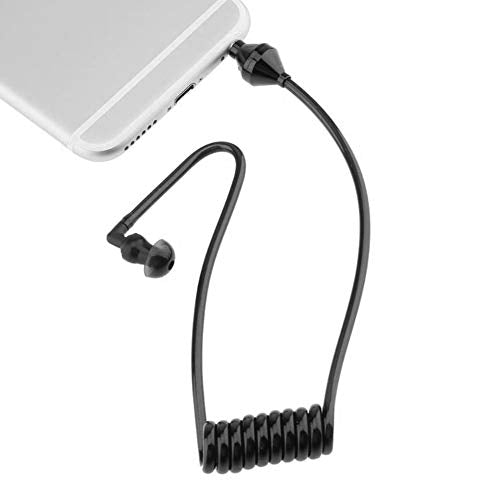 FILFEEL Monaural Wired Earpiece with Tube Lightweight Noise Isolating Earphone fit for Driving Sports Call Center Clear Sound