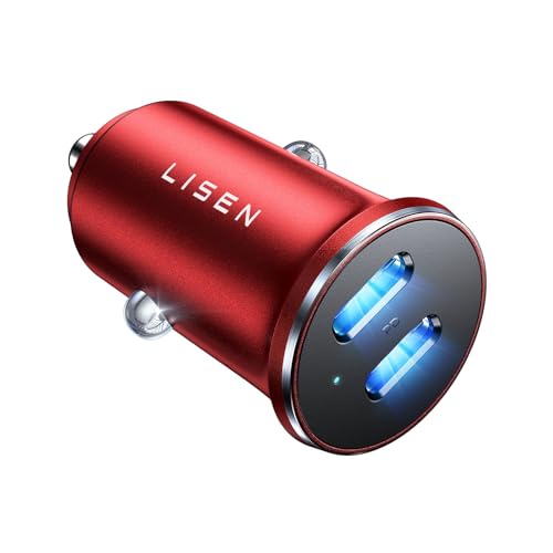 LISEN 90W USB C Car Charger USB C Fast Charge, PD3.0 Fast Car Charger, Red - color: Red, size: 1 Pack