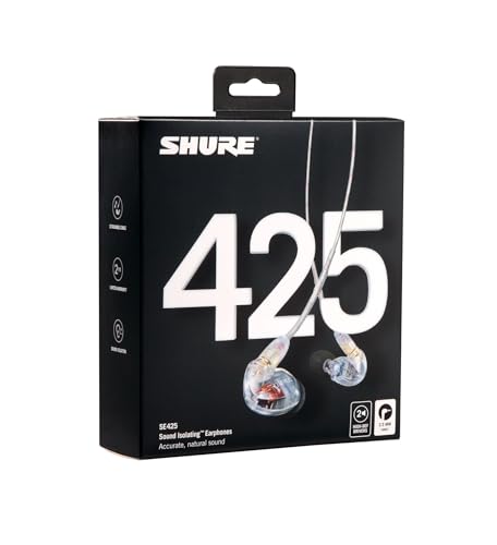 Shure SE425 PRO Sound Isolating Wired Earbuds - Clear