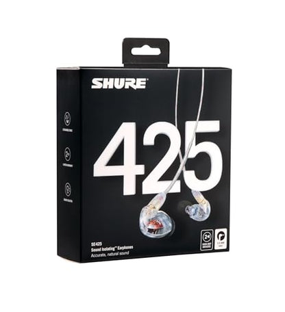 Shure SE425 PRO Sound Isolating Wired Earbuds - Clear