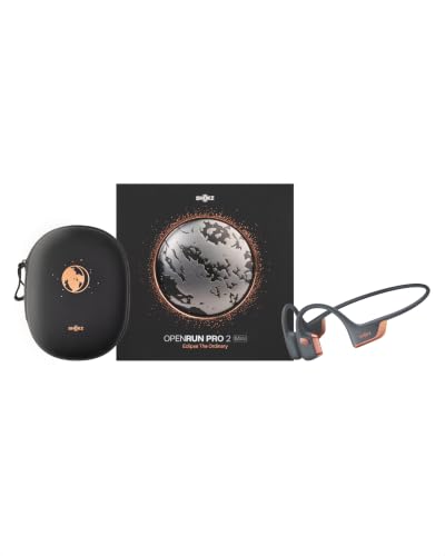 SHOKZ OpenRun Pro 2 Mini Bone Conduction Sport Headphones, Rose Gold Gift Edition, Amazon Exclusive Rose Gold; Premium Gift Box; DualPitch Sound; Open-Ear; Smart Mic; IP55; 12H Battery - color: Rose Gold Gift Edition, size: Mini