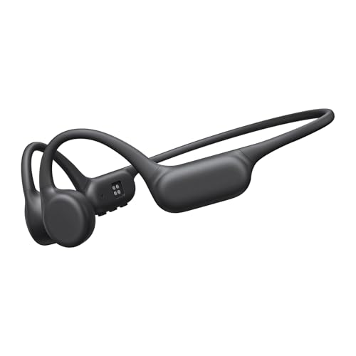 PSIER Bone Conduction Headphones, IPX8 Waterproof MP3 Mode for Underwater - color: Matte Black