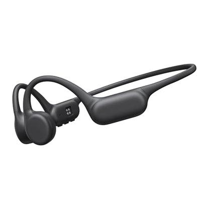 PSIER Bone Conduction Headphones, IPX8 Waterproof MP3 Mode for Underwater - color: Matte Black