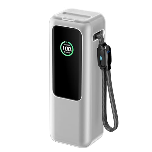 kwmobile Case Compatible with Anker Power Bank 25000mAh (A1695H11) - Portable Powerbank Cover - External Battery Charger Bag, Shockproof - Transparent - color: transparent