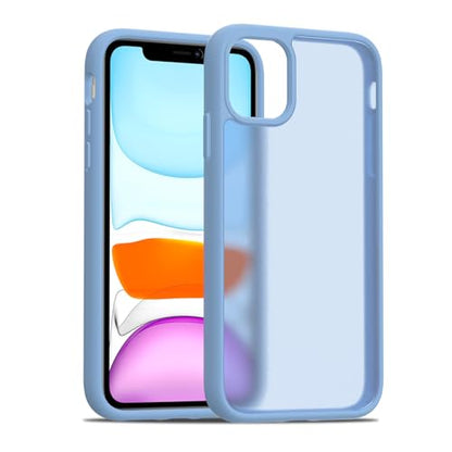 TENOC Phone Case Compatible with iPhone 11, Sierra Blue Case Translucent Protective Bumper Matte Hard Back Cover for 6.1 Inch - color: Sierra Blue, size: iPhone 11