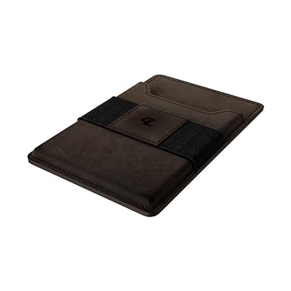 Groove Life Groove Wallet Go, Brown Leather Attachment Card Holder for Men - color: Brown