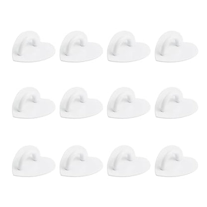 Phone Charm Hook Adhesive Phone Finger Grip Hook, Heart Shaped - color: Matte White