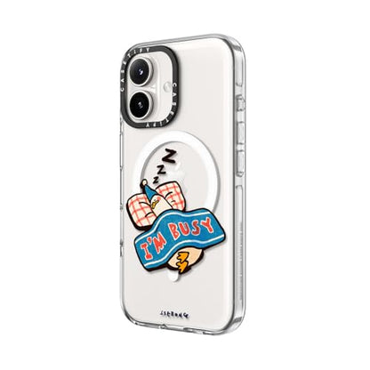 CASETiFY for iPhone 16 Plus Case - Impact Clear Compatible with MagSafe | Not Yellowing | 6.6 ft. 3x Military Grade Drop Protection | I'm so busy | Clear - color: I'm so busy, size: Iphone 16 Plus (6.7")