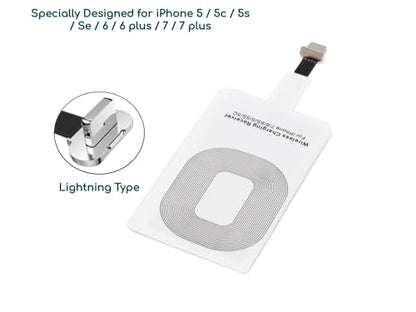 QI Wireless Receiver Charger Adapter for iPhone Slim Charging Card QI Wireless Charging Adapter QI Wireless Charger Receiver Compatible with iPhone 7, 7 Plus, 6, 6 Plus, 5, 5s, 5c