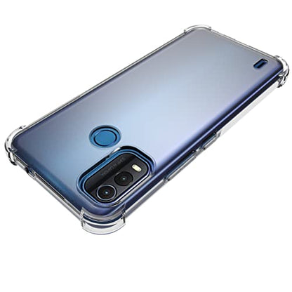 USTIYA Case for Nokia G11 Plus Clear TPU Four Corners Protective Cover Transparent Soft