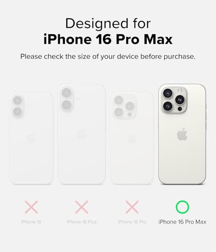 Ringke for iPhone 16 Pro Max Case [Rugged Gear Magnetic Black] - color: Magnetic Black, size: iPhone 16 Pro Max