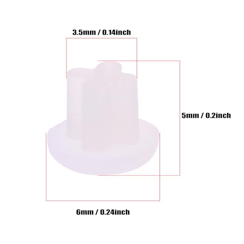 Shapenty 3.5mm Rubber Dust Plugs Caps Protector Anti-Dust Headphone Jack Dust Plugs Cover for Earphone Mobile Phone Laptop Desktop Computer, 20PCS (Clear) - color: Clear