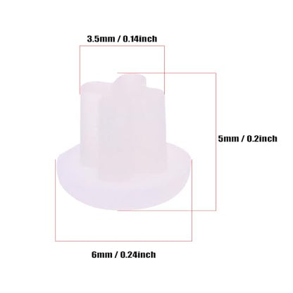 Shapenty 3.5mm Rubber Dust Plugs Caps Protector Anti-Dust Headphone Jack Dust Plugs Cover for Earphone Mobile Phone Laptop Desktop Computer, 20PCS (Clear) - color: Clear