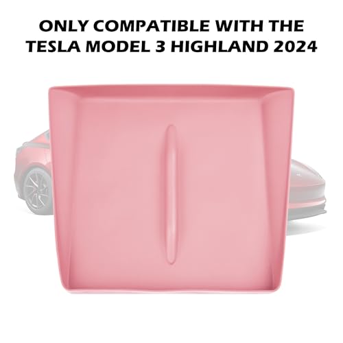 Frani Wireless Charging Pad Cover for 24-27 Tesla Model 3 Highland - color: Light Pink, size: Model 3 Highland 2024-2026