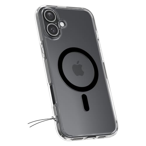 Spigen for iPhone 16 Plus Case, Ultra Hybrid MagFit [Anti-Yellowing] [Compatible with Magsafe] - Clear Black - color: Clear Black, size: iPhone 16 Plus