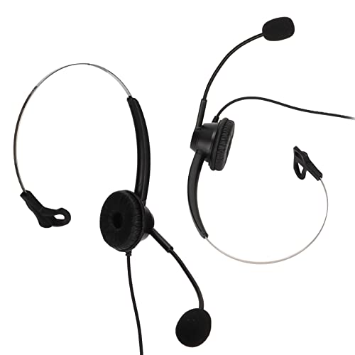 H360-3.5 Single Sided Telephone Headset, Monaural Business Headset with Noise Reduction Mic, Lightweight Comfortable Call Center Headset with 3.5mm Plug for Customer Service and