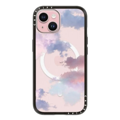 CASETiFY for iPhone 15 Case - Compact Compatible with MagSafe | Slim and Sleek | 4ft. 2x Military Grade Drop Protection | Clouds | Black - color: 30. Clouds, size: Iphone 15 (Magsafe)