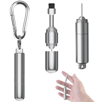SIM Card Removal Tool - SIM Ejector Pin with Cleaning Brush and Small Carabiner Clip - 2 in 1 EDC Eject Pins Reset Needle for All Cell Phones