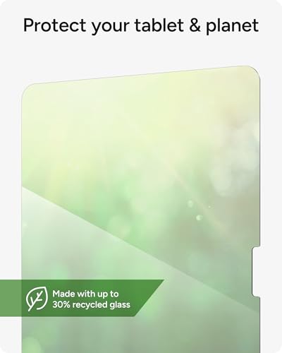 ZAGG Glass Elite Screen Protector for iPad 11-inch (A16) & iPad 10.9-inch (10th Gen) - 5X Stronger Tempered Glass, Smudge-Free, Easy Installation, Eco-Friendly with Recycled Glass - size: iPad 11-inch (A16), style: Glass Elite