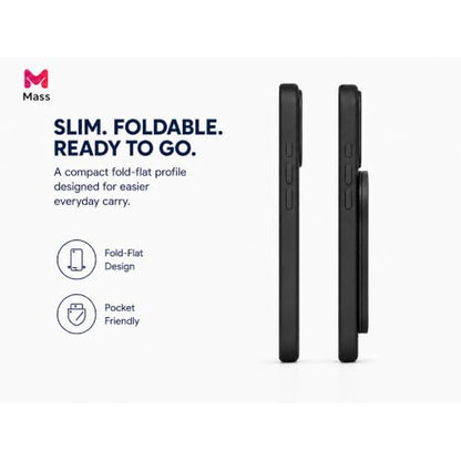 Mass Planet MagSafe Phone Grip, Slim Foldable Holder - Black - color: Black