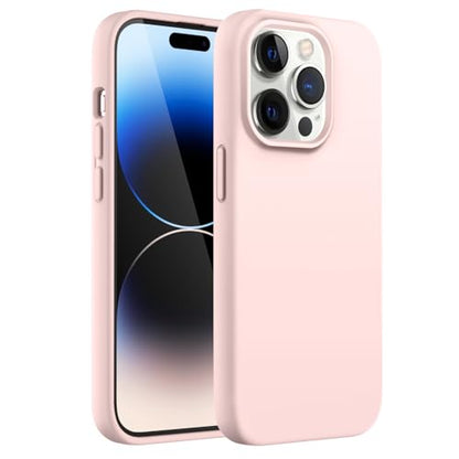 JETech Silicone Case for iPhone 14 Pro, Pink | Silky Soft Touch, Shockproof Protection, Scratch Resistant, Microfiber Lining - color: Pink, size: iPhone 14 Pro