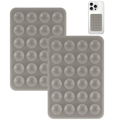 Yojaro 2 Pack Silicone Suction Phone Case Mount, Silicon Adhesive Smartphones Stand Sticky, Non Slip Suction Cup, Hands-Free Phone Accessories Holder for Selfies and Videos Light Gray - color: Light Gray