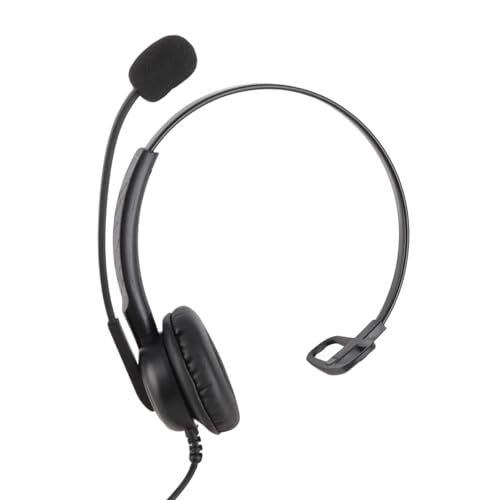 SUNGOOYUE Single Ear Headset, Comfortable Lightweight Noise Canceling Wired Headset with Mic for Call Center (USB Interface) - size: USB interface