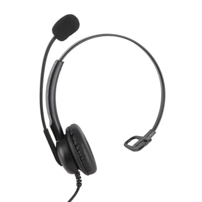 SUNGOOYUE Single Ear Headset, Comfortable Lightweight Noise Canceling Wired Headset with Mic for Call Center (USB Interface) - size: USB interface