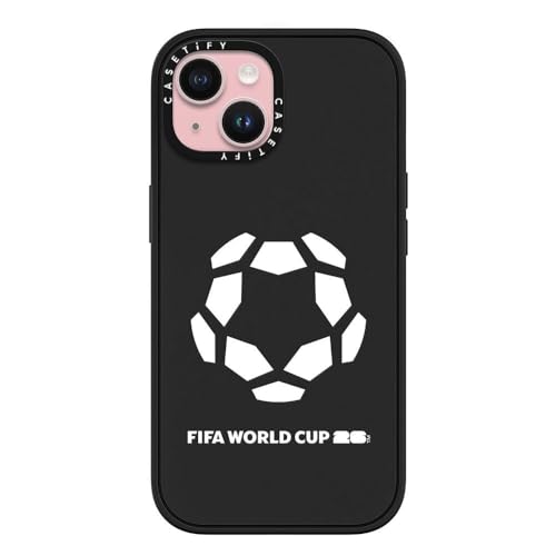 CASETiFY for iPhone 15 Case - Impact Compatible with MagSafe | FIFA WORLD CUP 26 CoLab | 8.2 ft. 4x Military Grade Drop Protection | FIFA WORLD CUP 26 FOOTBALL CASE | Matte Black - color: FIFA FOOTBALL - Matte Black Impact, size: Iphone 15 (6.1")