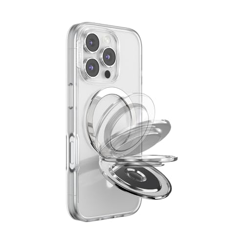 PopSockets Kick-Out Grip for MagSafe, Kickstand- Silver - color: Silver, style: MagSafe Kick-Out