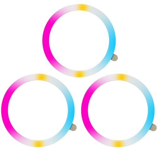 TENOC Universal Metal Ring Sticker, 3Pcs, Rainbow | Compatible with iPhone/Samsung/Android Cellphones, Magnetic Phone Charger/Mount/Holder Conversion - color: Rainbow
