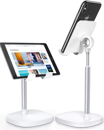LISEN Cell Phone Stand Phone Holder for Desk, Gaming for Nintendo Switch - color: White