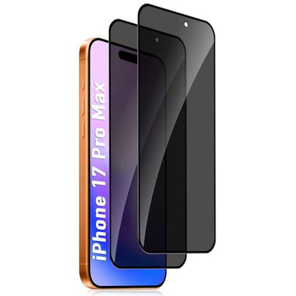 2 Pack for iPhone 17 Pro Max Privacy Screen Protector, Anti Spy Tempered Glass Film, Anti-Spy Protection for iPhone 17 Pro Max Screen Protector - size: iPhone 17 Pro Max