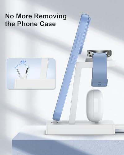 Nanami 30W USB C 3 in 1 Charging Station for Samsung Multiple Devices - color: White