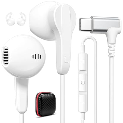 APETOO USB C Headphones Magnetic Wired Earbuds iPhone 18 Pro 17 16 15 White - color: White