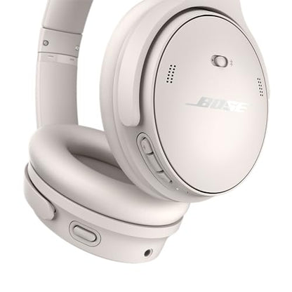 Bose QuietComfort Headphones - Wireless Bluetooth Headphones, Active Over Ear Noise Cancelling and Mic, USB-C Charging, Deep Bass, Up to 24 Hours of Playtime, White Smoke - color: White Smoke