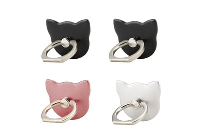 Cat Cell Phone Holder,360 Rotation Phone Ring Kickstand,Universal Cell Phone Ring Grip for Almost All Phones,Pad