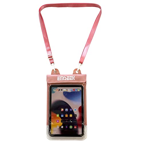 Waterproof Ebook Reader Case Holder Tablet Cover Bag eReader Dry Pouch for Amazon Kindle Paperwhite Oasis Fire 7 Nook Kobo iPad mini Samsung Tab Google Nexus Up to 8.5” (Pink) - color: Pink