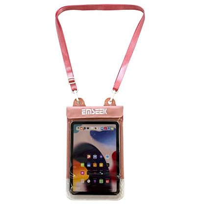 Waterproof Ebook Reader Case Holder Tablet Cover Bag eReader Dry Pouch for Amazon Kindle Paperwhite Oasis Fire 7 Nook Kobo iPad mini Samsung Tab Google Nexus Up to 8.5” (Pink) - color: Pink