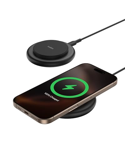 Belkin Qi2 15W Magnetic Wireless Charging Pad, Non-Slip Base (2 Pack) - style: 2-Pack No Power Supply