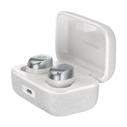 Sennheiser Momentum True Wireless 4 Smart Earbuds with Bluetooth 5.4, Crystal-Clear Sound, Comfortable Design, 30-Hour Battery Life, Adaptive ANC, LE Audio and Auracast - White Silver - color: White
