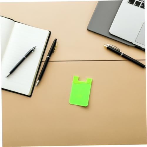 jojofuny 3 Pack Adhesive Phone Wallet Silicone Card Holder for Cell Phone - color: Green