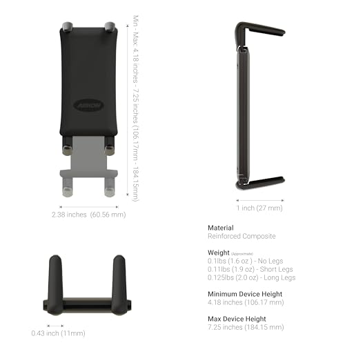 ARKON Mounts Slim-Grip Ultra Sticky Suction Windshield Phone Car Mount | Universal Phone Holder | Firm Windshield Suction | Adjustable 3" Arm | Compatible with iPad, Galaxy, Pixel and more | SM679
