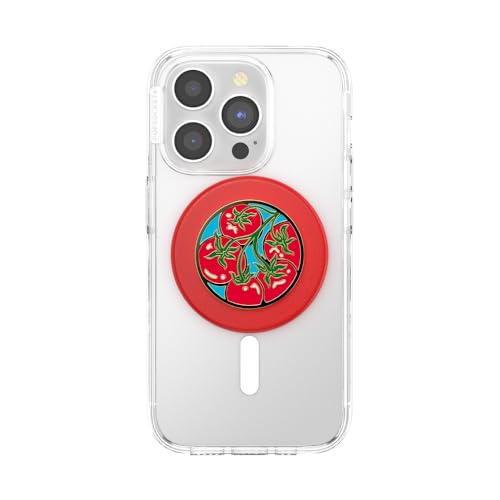 PopSockets Phone Grip for MagSafe, Magnetic Holder- Tomato Rosso - color: Tomato Rosso, style: MagSafe