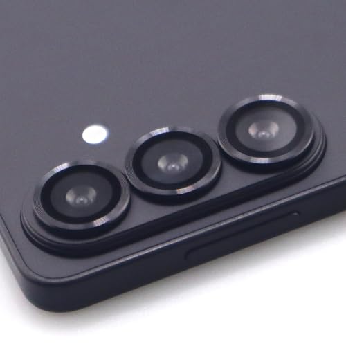 for Samsung Galaxy S26 / S26 Plus Camera Lens Protector Metal Ring Tempered Glass Lens Cover Accessories (Black) - color: Black