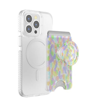 PopSockets Phone Wallet for MagSafe with Grip- Rainbow Glass - color: Rainbow Glass, style: MagSafe