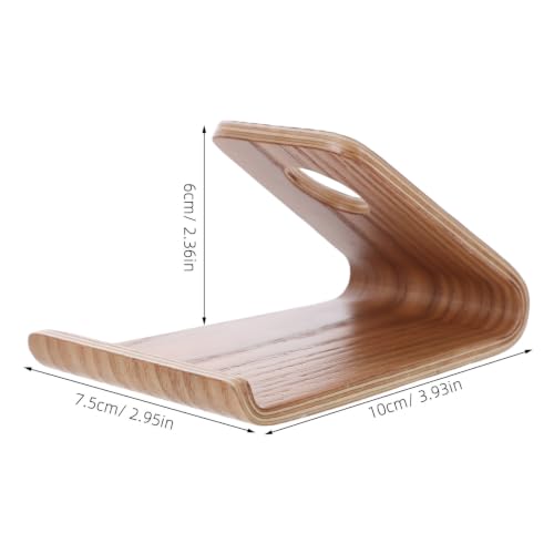 OSALADI 2pcs Wooden Cell Phone Holder Stand for Smartphones Tablets