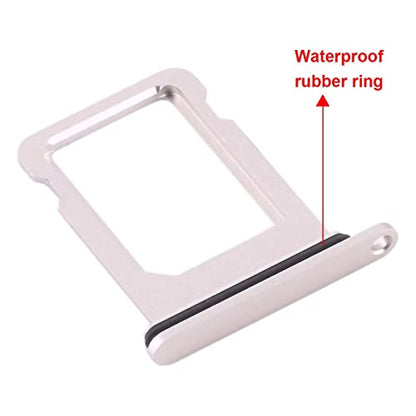 SIM Card Tray Holder Slot Replacement for iPhone 13 (Starlight/White/Silver) with Waterproof Rubber Ring and Eject Pin (Single Sim Version) - color: Starlight