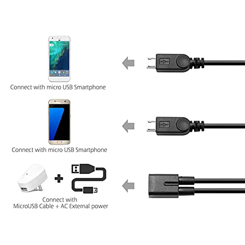 chenyang Micro USB Splitter Cable,1 Micro USB Female to 2 Micro USB Male Y‑Cable,Dual Port Charging Cord for Two Micro USB Devices,Only for Charging,Not Data Sync - style: Dual Micro USB